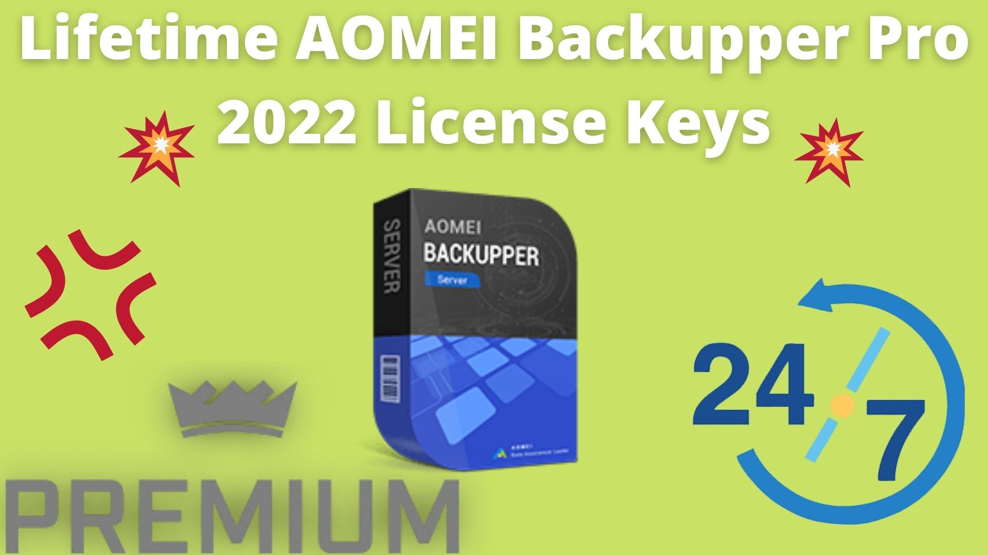 Lifetime Aomei Backupper Pro 2022 License Keys