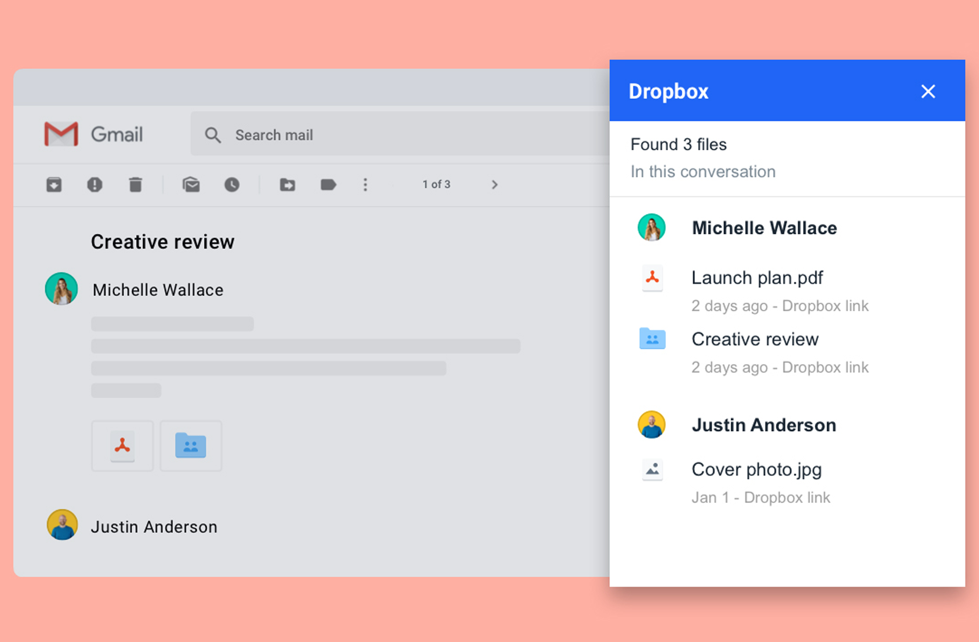 Dropbox for gmail
