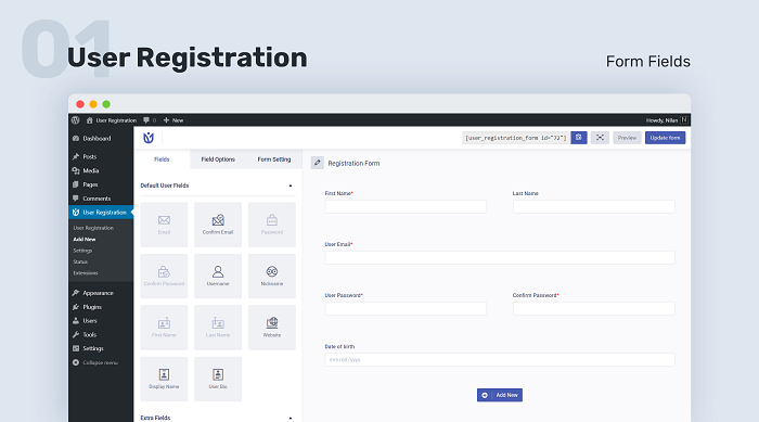 User registration screenshot 1