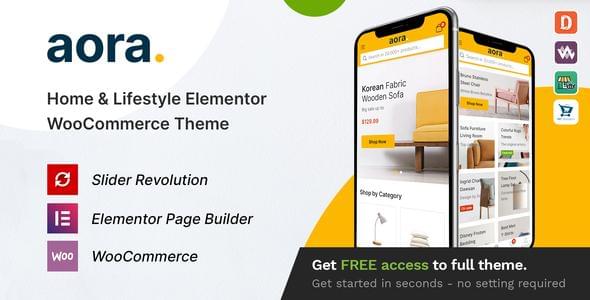 Download aora – home amp lifestyle elementor woocommerce theme