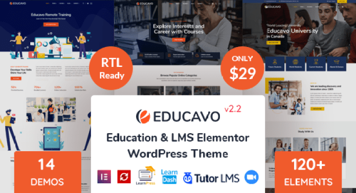 Download Educavo v2.9.7 WordPress Theme Free