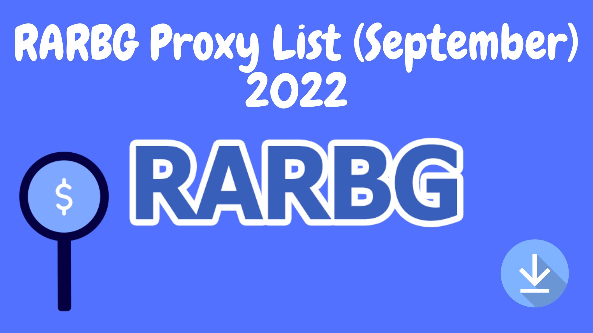 Rarbg Proxy List (September) 2022