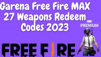 Garena Free Fire Max 27 Weapons Redeem Codes 2023