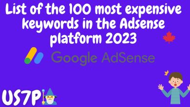 List of the 100 most expensive keywords in the Adsense platform 2023