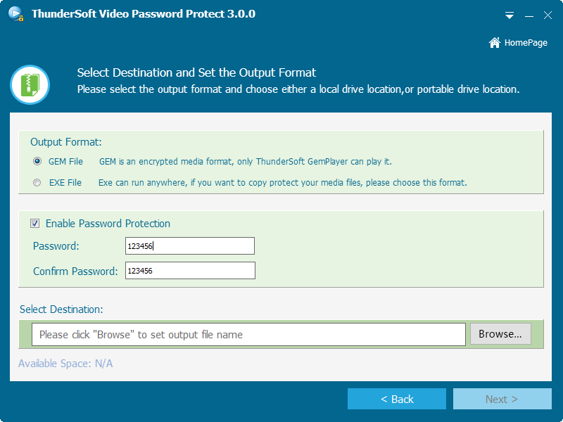 Thundersoft video password protect is a straightforward application for password-protecting your video files. No video player can play encrypted videos, audio, or pictures without a password.