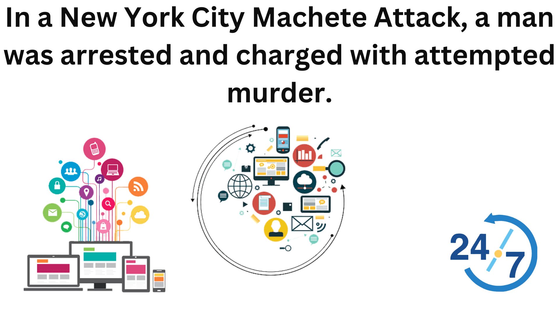 In a new york city machete attack, a man was arrested and charged with attempted murder.