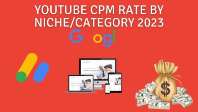 Youtube cpm rate by niche/category 2023